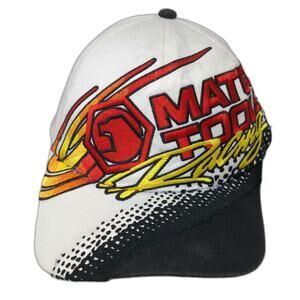 Matco Tools Racing Snapback Hat White Black Red Yellow One Size Embroidered Logo